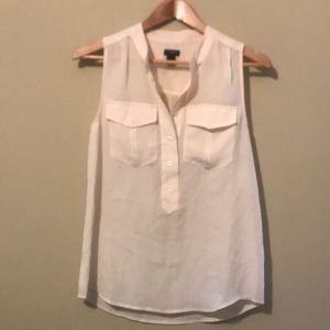 J. Crew sleeveless 1/2 button down